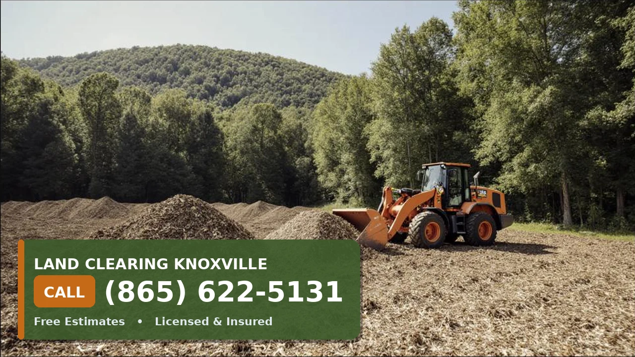Freshly cleared and mulched lot in Knoxville
